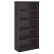 Home Square 5 Shelf Engineered Wood Bookcase Set in Storm Gray (Set of 2)