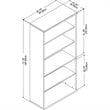 Home Square 5 Shelf Engineered Wood Bookcase Set in Platinum Gray (Set of 2)