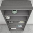 Home Square 5 Shelf Engineered Wood Bookcase Set in Platinum Gray (Set of 2)