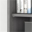 Home Square 5 Shelf Engineered Wood Bookcase Set in Platinum Gray (Set of 2)