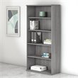 Home Square 5 Shelf Engineered Wood Bookcase Set in Platinum Gray (Set of 2)
