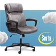Home Square 2 Piece Velvet Seat Executive Office Chair Set in Gray