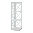 Home Square 3 Shelf Wood Corner Bookcase Set in White (Set of 2)