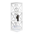Home Square 3 Shelf Wood Corner Bookcase Set in White (Set of 2)