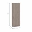 Home Square 2 Piece Wood Multi Storage Two-Door Pantry Cabinet Set in Light Gray