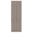 Home Square 2 Piece Wood Multi Storage Two-Door Pantry Cabinet Set in Light Gray