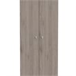 Home Square 2 Piece Wood Multi Storage Two-Door Pantry Cabinet Set in Light Gray