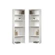 Home Square 5-Shelf Engineered Wood Bookcase Set in Soft White (Set of 2)