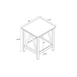 Home Square 2 Piece Wood End Table Set in Brown