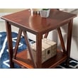 Home Square 2 Piece Wood End Table Set in Brown