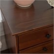 Home Square 3 Drawer Solid Wood Nightstand Set in Walnut (Set of 2)