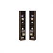 Home Square 9 Shelf Narrow Bookcase Set in Cappuccino (Set of 2)
