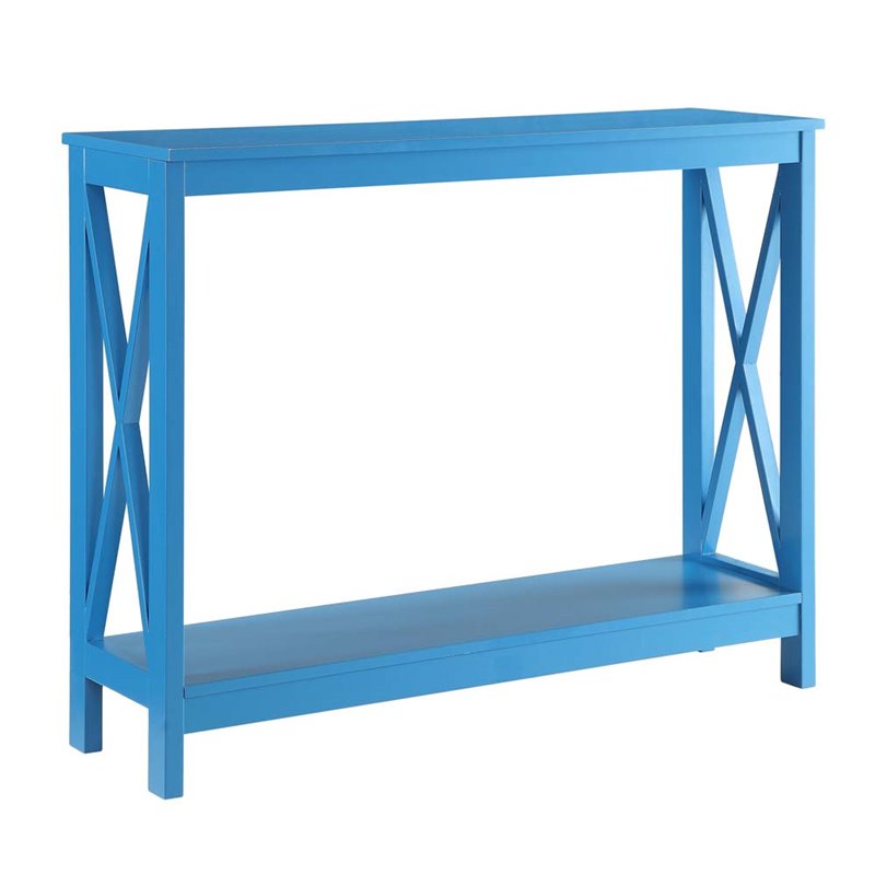 Home Square 2 Piece Wood Console Table Set in Blue
