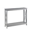Home Square 2 Piece Wood Console Table Set in Gray