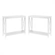 Home Square 2 Piece Wood Console Table Set in White