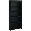 Home Square 5 Shelf Engineered Wood Bookcase Set in Antique Black (Set of 2)