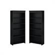 Home Square 5 Shelf Engineered Wood Bookcase Set in Antique Black (Set of 2)