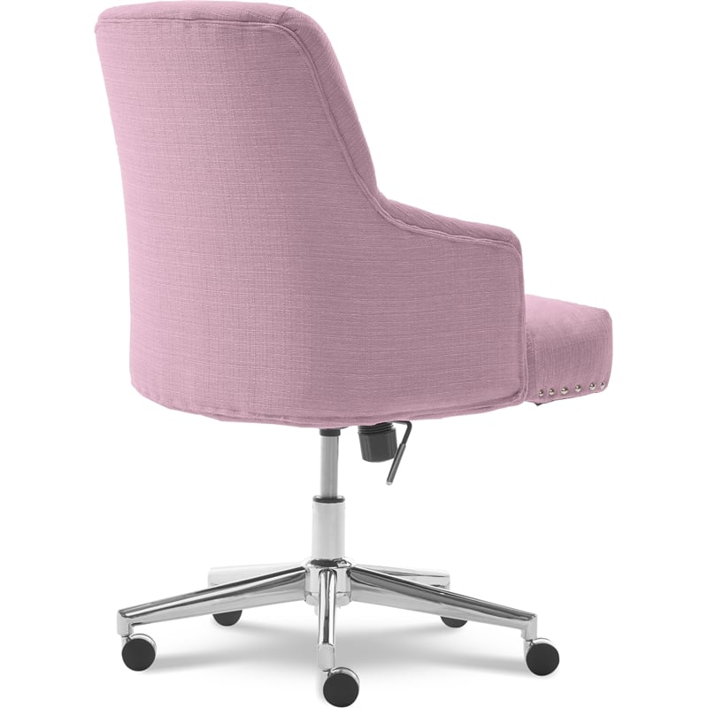 Home Square 2 Piece Leighton Fabric Home Office Chair Set in Lilac Purple