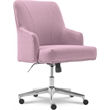 Home Square 2 Piece Leighton Fabric Home Office Chair Set in Lilac Purple