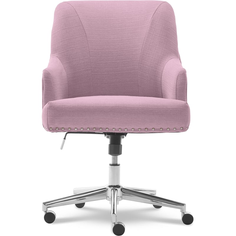 Home Square 2 Piece Leighton Fabric Home Office Chair Set in Lilac Purple