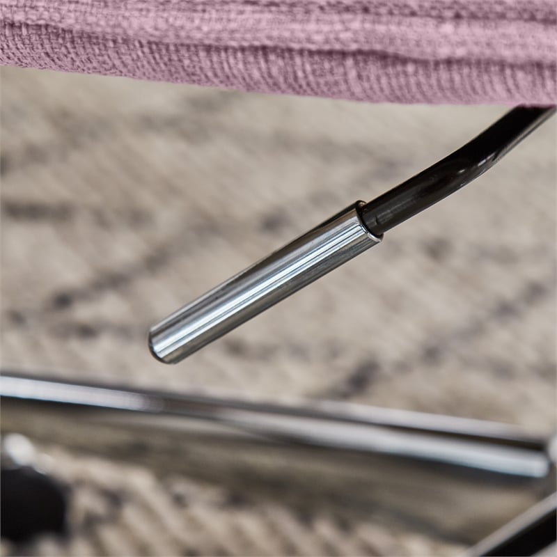 Home Square 2 Piece Leighton Fabric Home Office Chair Set in Lilac Purple