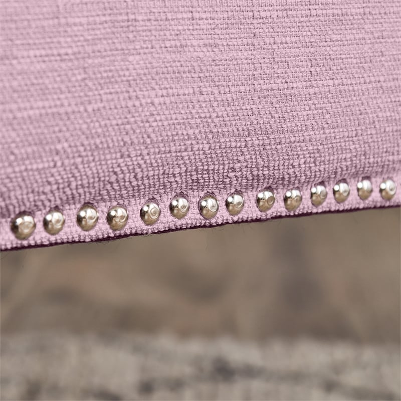 Home Square 2 Piece Leighton Fabric Home Office Chair Set in Lilac Purple