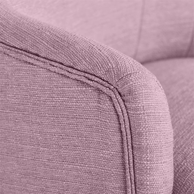 Home Square 2 Piece Leighton Fabric Home Office Chair Set in Lilac Purple