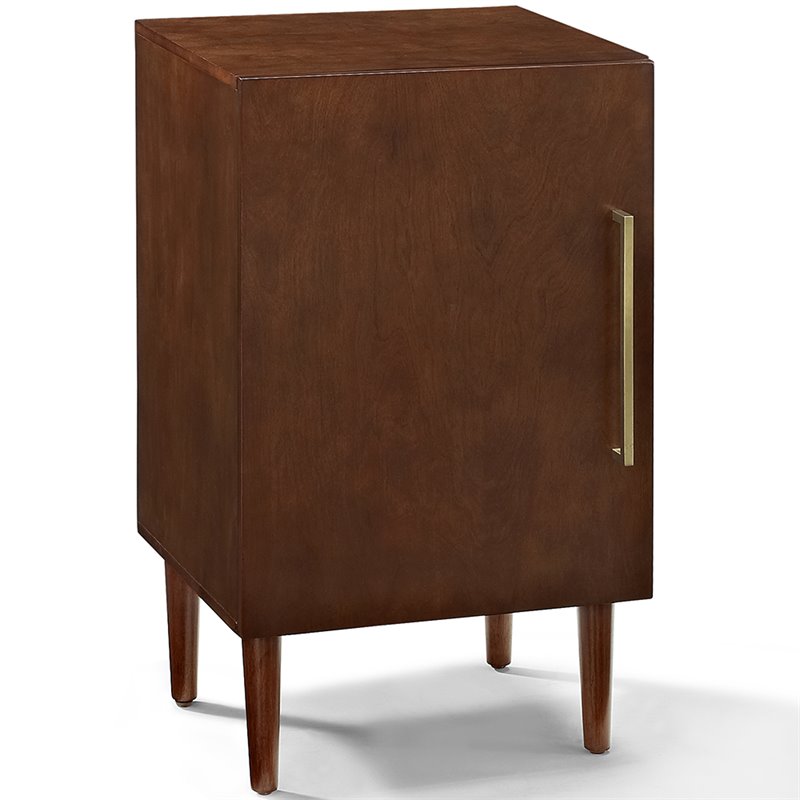 Home Square 2 Piece Record Player Stand Set in Mahogany