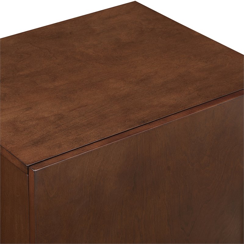 Home Square 2 Piece Record Player Stand Set in Mahogany
