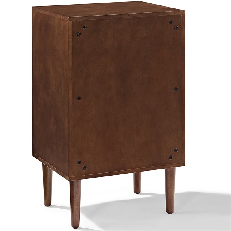 Home Square 2 Piece Record Player Stand Set in Mahogany