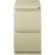 Home Square 2 Piece Deep Metal Mobile Pedestal 2-Drawer File/File Set in Beige