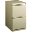 Home Square 2 Piece Deep Metal Mobile Pedestal 2-Drawer File/File Set in Beige