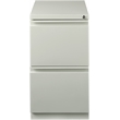 Home Square Mobile Pedestal 2-Drawer Filing Cabinet Set in Light Gray (Set of 2)