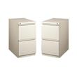 Home Square Mobile Pedestal 2-Drawer Filing Cabinet Set in Light Gray (Set of 2)