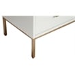 Home Square Two Drawer Wood Nightstand Set in White (Set of 2)