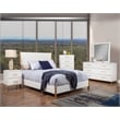 Home Square Two Drawer Wood Nightstand Set in White (Set of 2)