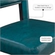 Home Square 2 Piece Wood Counter Stool Set in Agean Blue