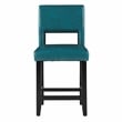 Home Square 2 Piece Wood Counter Stool Set in Agean Blue