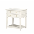 Home Square 2-Drawer Tray Top Wood Nightstand Set in White (Set of 2)