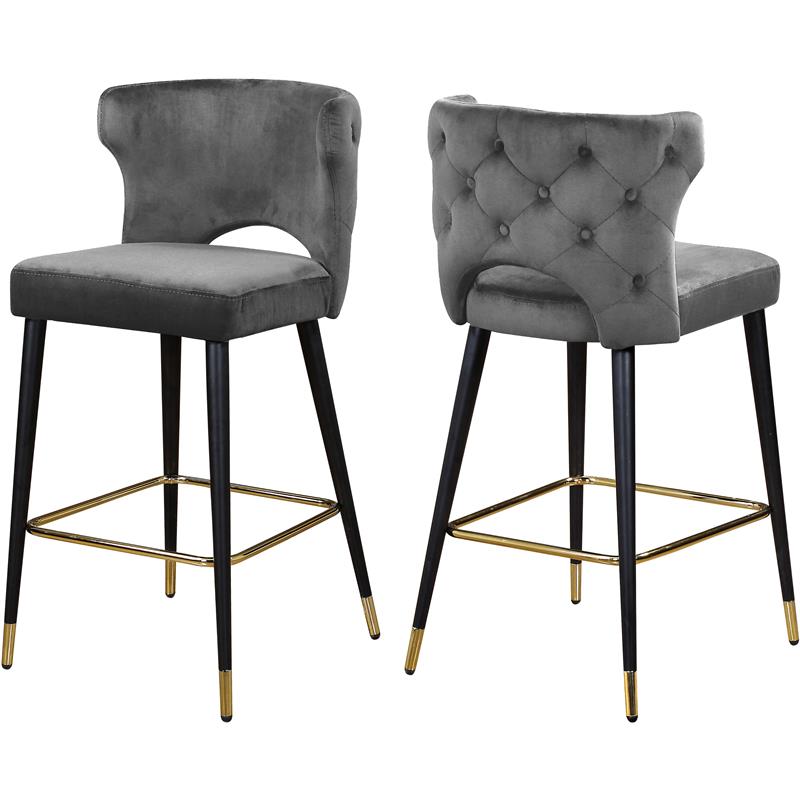 velvet bar stool set