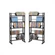 Home Square 2 Piece Solid Wood Media Rack Set in Espresso