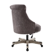 Home Square 2 Piece Swivel Polyester Office Chair Set in Charcoal Gray