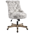 Home Square 2 Piece Sinclair Fabric Office Chair Set in Floral Gray