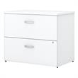 Home Square 2 Drawer Lateral Wood Filing Cabinet Set in Pure White (Set of 2)