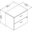 Home Square 2 Drawer Lateral Wood Filing Cabinet Set in Pure White (Set of 2)