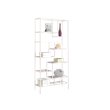 Home Square 2 Piece Modern Metal Bookcase Set in White Finish