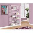 Home Square 2 Piece Modern Metal Bookcase Set in White Finish