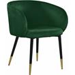 Home Square 2 Piece Upholstery Velvet Dining Chair Set in Green
