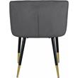 Home Square 2 Piece Upholstery Velvet Dining Chair Set in Gray