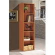 Home Square 5 Shelf Multi-Purpose Wooden Bookcase Set in Cherry (Set of 2)